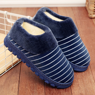 JianXiang秋冬季棉拖鞋男士包跟厚底居家用室内防滑保暖带后跟毛棉鞋女冬天拖鞋