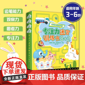 [3-6岁]专注力迷宫训练书8+2 全10册 幼儿早教思维能力脑力训练 亲子互动 自主游戏 华东师范大学出版社