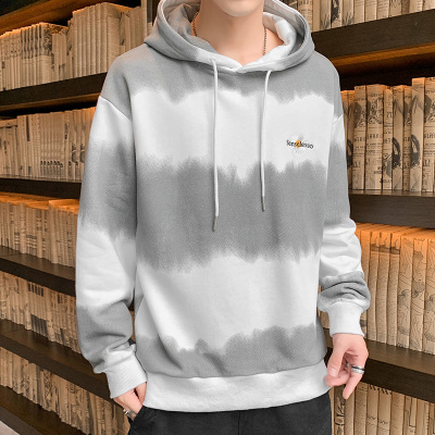 班俏BANQIAO2020年秋季新款卫衣男连帽男士卫衣套头卫衣男韩版潮流宽松卫衣时尚百搭个性卫衣男装051灰色L