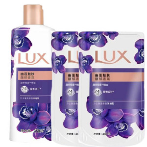 力士(LUX)沐浴露套装 紫色幽莲魅肤沐浴乳芍药香 男女通用 香味持久留香
