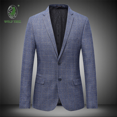 七匹狼国际公司授权WOLFTREK-秋装加肥加大码胖子西装纯色大号单西时尚商务休闲肥胖西服外套男