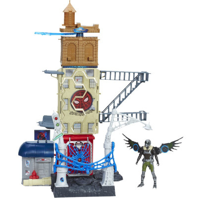 蜘蛛侠玩具人偶电能面具超级英雄大冒险手办蜘蛛侠WEBCITY场景组合B9692