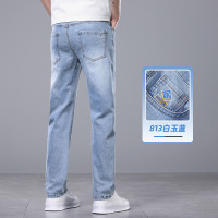 薄款舒适柔软男士牛仔裤春夏新款轻商务修身弹力休闲直筒裤男生