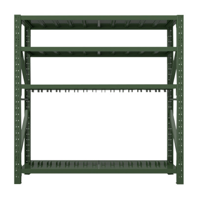 铭威盾消防铁锹镐农具摆放架安保装备器材存放架绿色盾牌货架盾牌架中型-主架