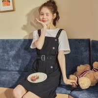 [2.5折价23元]唐狮夏装新款女连衣裙收腰吊带裙春季可盐可甜炸街裙子