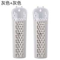 筷子篓筷子置物架带盖壁挂式免打孔家用收纳盒筷子笼厨房装筷子筒 敬平 2个装[灰色]筷笼