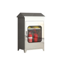 东升顺304不锈钢应急物资柜消防救援器材箱防护用品柜室外微型消防柜带雨棚850*550*250(加厚201材质)不含器材