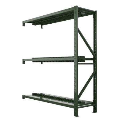 阿拉贡消防铁锹镐农具摆放架安保装备器材存放架绿色货架双层盾牌重型-副架