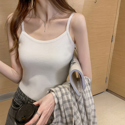 广赫韩版修身小吊带背心女夏外穿内搭针织打底衫无袖上衣显瘦潮秋冬酷