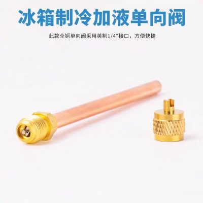 冰箱加液单向阀加氟嘴加液嘴冰箱快速接头