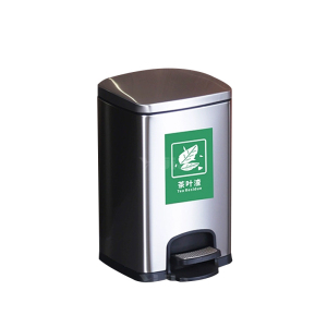翌嘉YJ4123019 茶水间茶渣桶滤茶桶不锈钢茶水桶茶叶废水桶 脚踏款 银色 8L 237*245*372