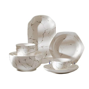 一禾亼物釉下彩餐具套装定制碗碟套装高颜值碗家用2025新款4人食24件套