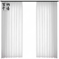 百纳千禧 透光不透人白纱帘窗帘 BNQX-CL01 1*2.7米