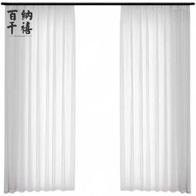 百纳千禧 透光不透人白纱帘窗帘 BNQX-CL01 1*2.7米