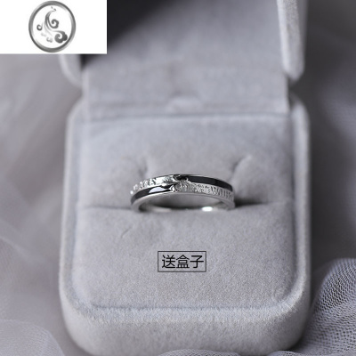 JiMi银银英雄花戒指男潮嘻哈ins冷淡风简约开口小众设计感高级尾戒