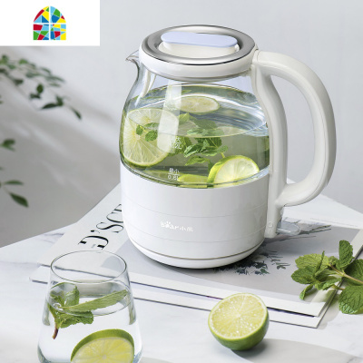 小熊烧水壶玻璃电热水壶家用全自动断电煮茶壶小型宿舍学生烧开水 FENGHOU