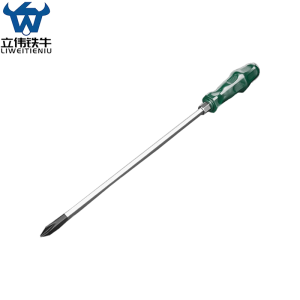 立伟铁牛绿胶炳螺丝刀8*300十字敲击型/把