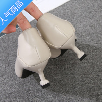 SUNTEK工作鞋女软皮不累脚久站职业面试上班鞋女浅口百搭尖头高跟鞋气质