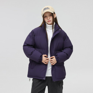 冬季新款情侣棉服男女同款潮牌宽松保暖立领面包服外套棉衣男