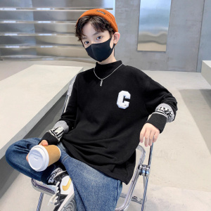 男童德绒半高领打底衫秋冬款新款中大童冬季男孩加厚内搭冬装