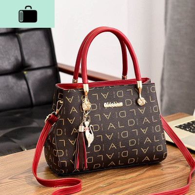 包包女2019新款简约时尚单肩斜挎包中年女包大容量妈妈包大包2020NEW LAKE女斜挎包