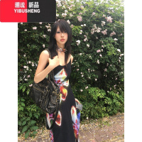 YIBUSHENGCrazy Ladys 法式气质印花吊带长裙女2024季新款度假纯欲连衣裙