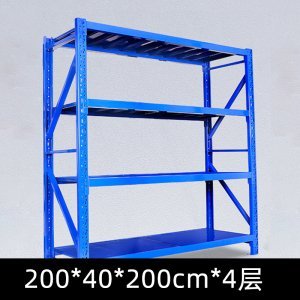 汉诺鑫威仓库仓储货架四层金属五金货架家用中型重型置物架展示架子180KG