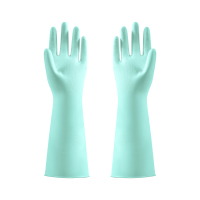 一倍加厚家务手套粉色橡胶M码国产1双装厨房清洁好帮手