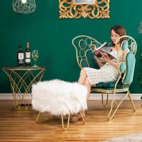 森美人轻奢懒人沙发休闲铁艺椅子现代简约北欧设计师单人蝴蝶椅