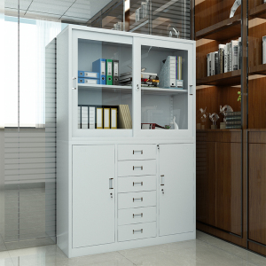 中豫鑫泽ZYXZ4071927钢制文件柜办公柜铁皮档案柜储物柜 宽中六斗文件柜