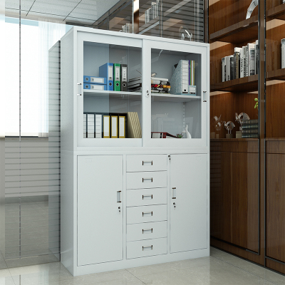 中豫鑫泽ZYXZ4071927钢制文件柜办公柜铁皮档案柜储物柜 宽中六斗文件柜