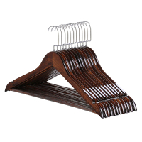 围达 实木晾衣架 防滑扁钩44.5cm 组