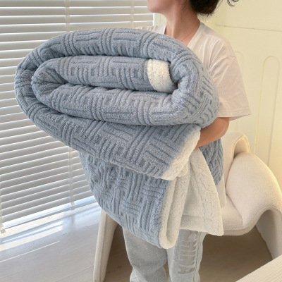 幻窕 CA60 羊羔绒毛毯 加厚珊瑚绒四季保暖轻柔细腻午睡办公沙发单人盖毯