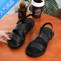 SUNTEK春夏季新款凉鞋女罗马时尚两穿平底夏网红ins潮沙滩鞋仙女超火拖