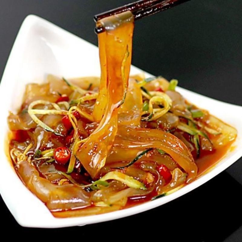 8袋(带32袋料包) [东北大拉皮]水晶大拉皮夏季素食凉拌菜鲜粉皮凉菜