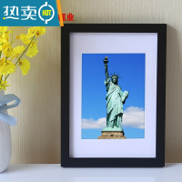 敬平实木相框挂墙16寸20寸24海报8K开4k拼图框架A3定制儿童装裱画框a4 黑色 14寸[可放28*35.4厘米]