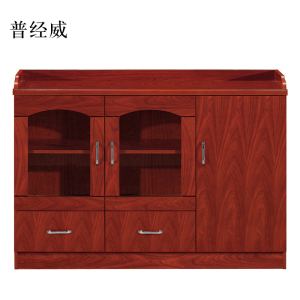 普经威胡桃色餐边柜简约茶水柜三门1200*400*860