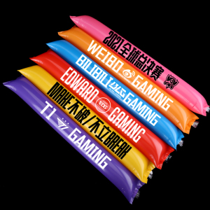 运动会加油棒充气定制手持棒气球棒应援棒 宽10*长60cm 单色印刷