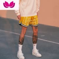 七斓美式嘻哈街头潮牌不过膝运动短裤男女宽松网眼速干四分训练篮球裤