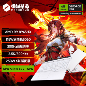 机械革命蛟龙16Pro(R9-8945HX 5060 璃光白)32G/1T/16.0 2.5K 300Hz 笔记本电脑