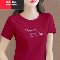 YIBUSHENG中老年女装妈妈短袖t恤2024年季新款大码宽松半袖女士上衣