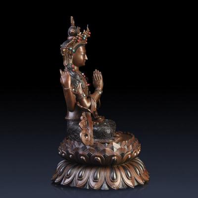 家柏饰(CORATED)四臂观音佛像 铜四臂观音摆件藏传密宗菩萨尼泊尔工艺