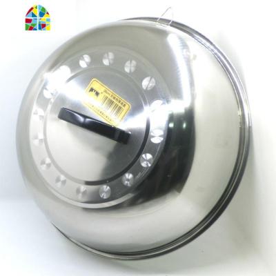 优优加厚不锈钢锅盖炒菜锅盖加高盖炒锅盖家用鼎盖铁锅锅盖 FENGHOU 加厚加高直径31x7.5高