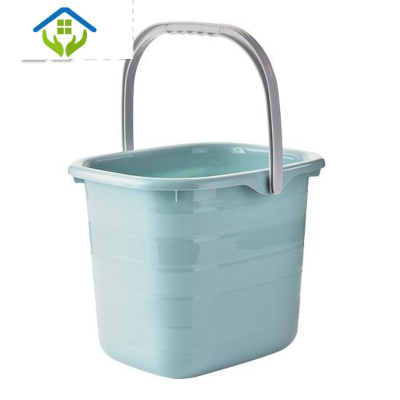 御蓝锦家用大号长方形水桶泡脚桶塑料拖把桶小方桶洗衣桶加厚手提储水桶蓝色20L