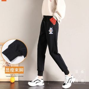 春夏季裤子女宽松显瘦大码女装可穿200斤胖妹妹裤子