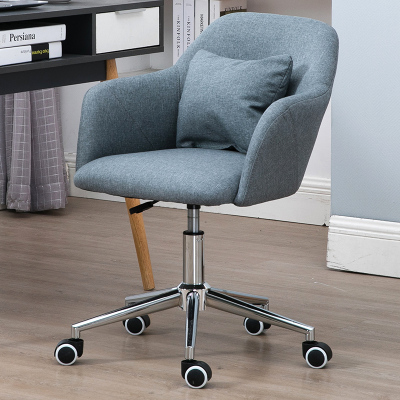 小电脑椅家用简约书桌椅可升降北欧布艺转椅办公椅空间座椅