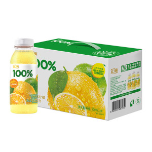 汇源100%果汁 阳光柠檬混合果汁300ml*8瓶 礼盒