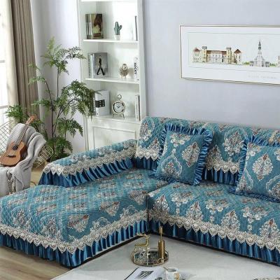 SleepyBear雪尼尔欧式沙发垫定做四季防滑实木真皮沙发套罩巾