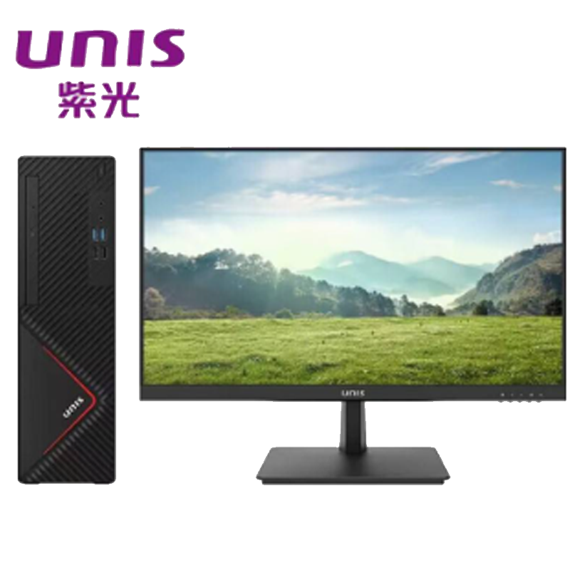 紫光信创台式机 海光Hygon C86-3G 3350/16GB/512GB SSD/2G独显+27显示器D3830G3