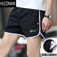 HLCOMAN夏季运动跑步短裤三分裤休闲男速干大码透气宽松沙滩裤马拉松健身